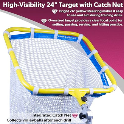 Park & Sun Sports Indoor/Outdoor Adjustable Target Net: Spectrum Precision Volleyball Trainer