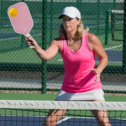 FH-500 T700 Pickleball Racket, 14MM Thick Two-Handed Offensive Pickleball Racket, Speed and Control - color: Pink
