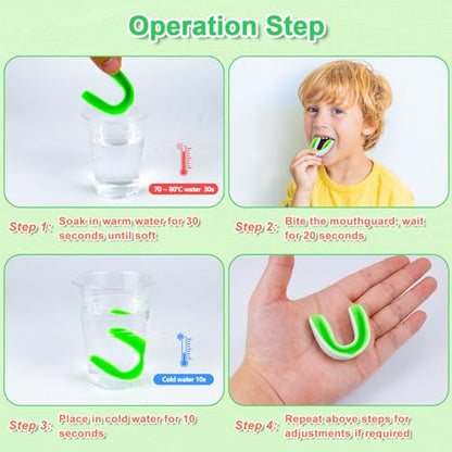 MENOLY 5 Packs Kids Mouth Guard - BPA Free Toddler Mouth Guard for Boys Girls with Portable Case, Mouth Guard Football for Boxing, Basketball, Lacrosse, MMA, Hockey, Wrestling, Soccer - size: Small (Under 7 Year old)