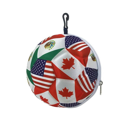 2-in-1 Soccer Ball World Cup Duffle Bag with Carrying Strap, Sports Equipment Storage, Decorative Display