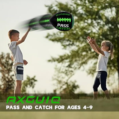 PassCatch Pee Wee Size Training Football, Fatherless Bounce Back Football Training Equipment Composite Leather Improving Enhance Solo Passing Catching Skills Official Size(Ages3-9,Deflated)