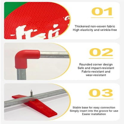 The Movable Ping Pong Ball Baffle,Foldable Table Tennis Baffle - Portable Removable Cloth Divider for Indoor Outdoor Use, Galvanized Steel Frame, Ping Pong Field Surround Block，（4 Pieces） - size: 4 pieces