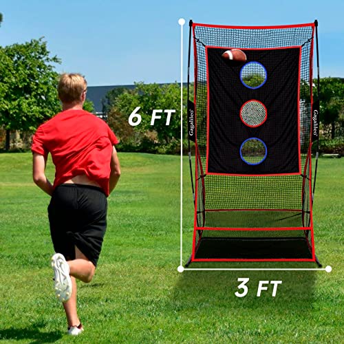 Gagalileo Football Kicking Cage for Quarterback - Passing&Punting Practice in Backyard Park Field Drills with Carrying Bag