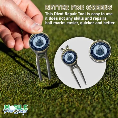 Divot Repair Tool Removable Magnetic Ball Marker-Best Divot Fixer - style: PURDUE UNIVERSITY BOILER