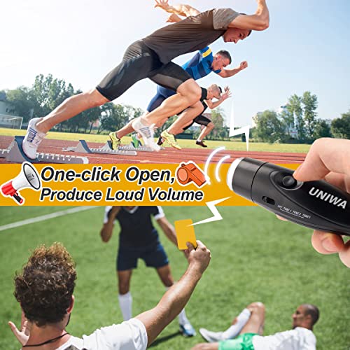 Electronic Whistles, 2 Pack Handheld 3 Tone High Volume Electric Whistle with Lanyard for Teacher Coach Referee, Loudest Emergency Whistle Volleyball Soccer Sports Whistle - color: Black+Yellow