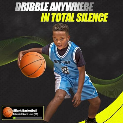 Silent Basketball 2025 Official Eighth Generation of High Density Silent Basketballs Size 6 (28.5") and 7 (29.5"),Mute Basket-Ball Training Ball - size: 28.5"