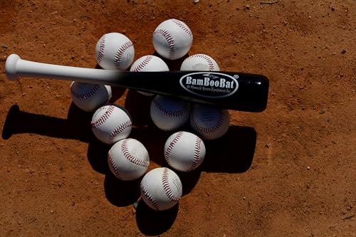 BamBooBat by PINNACLE SPORTS EQUIPMENT INC. Adult Baseball and Softball Wood One Hand Training Bat- 18 Inch or 21 Inch