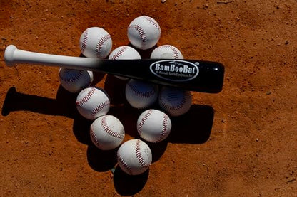 BamBooBat by PINNACLE SPORTS EQUIPMENT INC. Adult Baseball and Softball Wood One Hand Training Bat- 18 Inch or 21 Inch