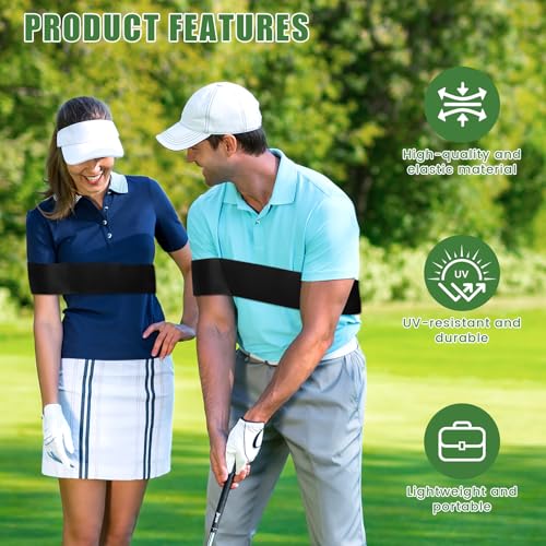 Slider Golf Training Aid, Golf Swing Arm Band for Correct Swing Posture & Maintain Stability, Foldable Elastic Band, Trainer for Left & Right Arm