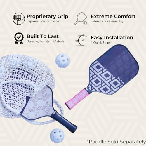 Pickle Grips Pickleball Paddle Grip Tape - Overgrip Grip Wrap for Pickleball Racket - Moisture Wicking Paddle Grip Wrap (2 Pack) - color: Black