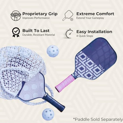 Pickle Grips Pickleball Paddle Grip Tape - Overgrip Grip Wrap for Pickleball Racket - Moisture Wicking Paddle Grip Wrap (2 Pack) - color: Black