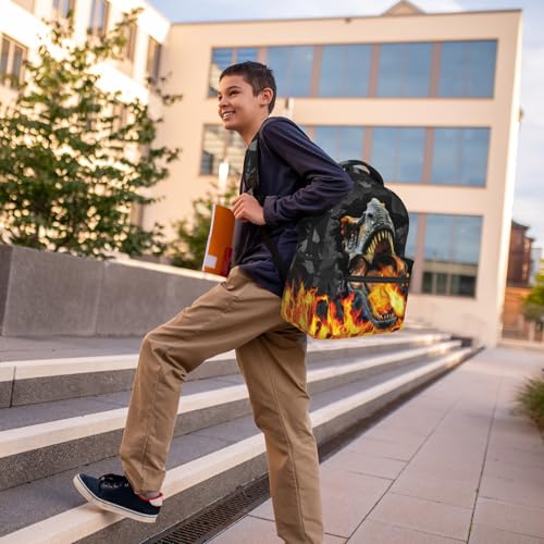 Dinosaur Backpack for Boys School Backpack for Kids Dinosaur Print Boys Backpacks Lightweight Waterproof Adjustable Kids Backpacks Students Bookbag for Children Teens Ages 6-18 - color: Dinosaur