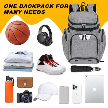 Goloni Basketball Backpack,Large Sports Bag with Ball Compartment & Shoe Compartment, Best for Basketball, Soccer