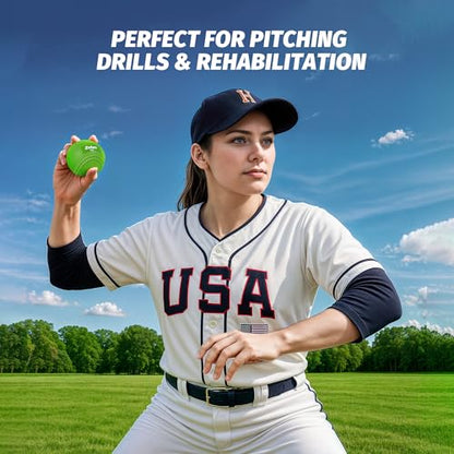 ZELUS Weighted Baseball Set with Seams for Hitting Pitching, Plyometric Baseballs with Carry Bag, Variable Weighted Balls for All Skill Levels - color: Advanced Training(6 Pack)