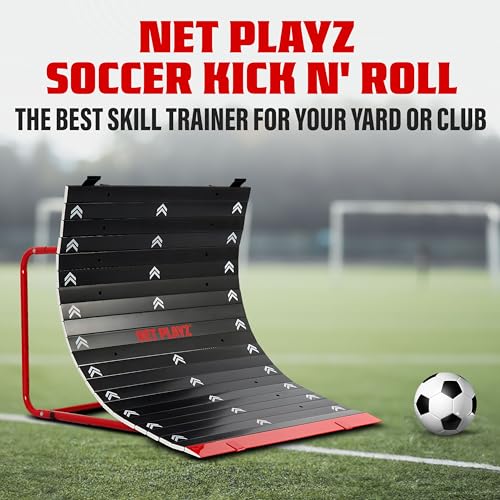 Soccer Rebounder Rebound Net, Kick-Back Football Training Gifts, Aids & Equipment Heavy-Duty - style: Return Ramp