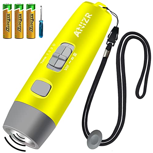 ANIZR Electronic Whistles with Lanyard,Adjustable 3 Tone & 3 High Volume Hand Emergency Whistle Basketball Referee Whistle for Coach,Teacher,Police,Outdoor Camping Boating Hiking(with Battery) - color: Yellow with battery