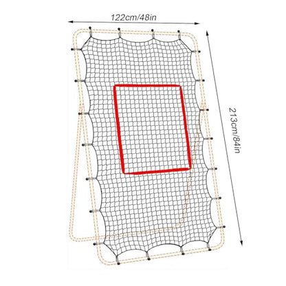 Volleyball Rebounder Net, with Adjustable Hitting Zone, 213x122cm, Volleyball Training Net, Sports Rebounder, Quick Fold & Storage, for Indoor Outdoor Use