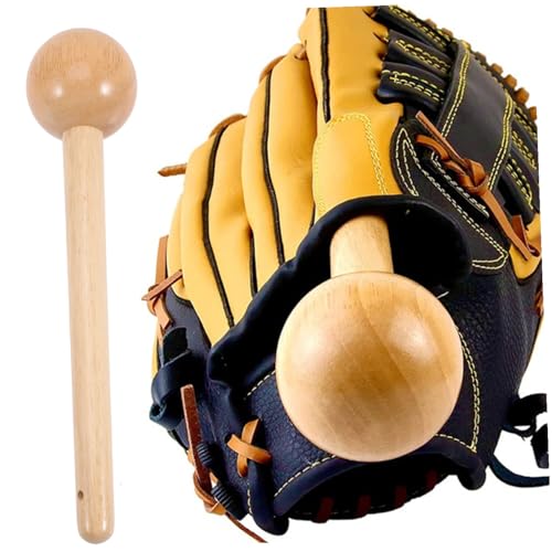 Ball Shaped Wooden Mallet for Softball Gloves Durable Glove Shaper Tool for Baseball Catchers Mitts Smooth Finish and Comfortable Grip Extend Your Gloves Lifespan
