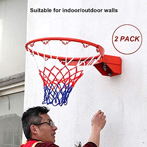 THUNDERBAY Reinforced Heavy Duty Breakaway Wall Mounted Basketball Rim,18 inch Basketball Rim Goal Replacement for Indoor Outdoor Walls - style: 18 Inch Breakaway(2Pack)
