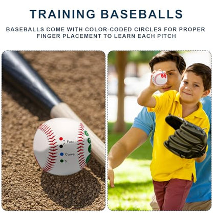 XIHIRCD 3 Pcs Pitching Grip Trainers, Baseball with Finger Placement, Multiple Grips for Teenagers & Beginners