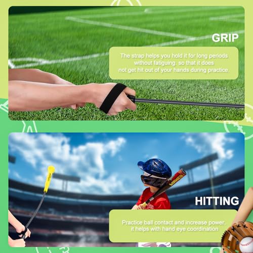 Baseball Hitting Trainer,Baseball Training Equipment, Baseball Batting Practice Equipment Baseball and Softball Hitting Stick - style: Baseball Hitting Trainer