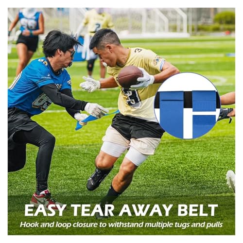 Flag Football Flags Flag Football Belts, 14 Player Adjustable Set for Sports Training Competition For Youths, Adults