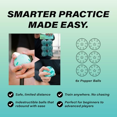 Bandit Sports Popper Balls, Plastic Baseballs, Made of Impact-Resistant and Rebounding Material, Perfect Practice Baseballs for Baseball & Hitting Ball Training