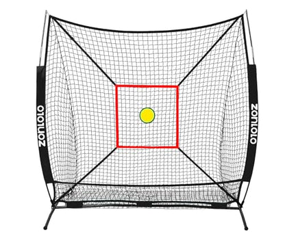 Zonlolo 6 x 6 FT Baseball Net with 3 Diffferent Targets, Portable Practice Net for Batting，Hitting，Pitching and Throwing,Compact Package with Small Carrying Bag，Great for Kids - color: Black