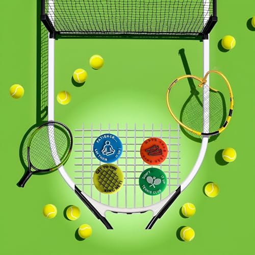 4 Pcs Spicy/Aggressive Reminder to Keep You On Your Tennis Game- Tennis Vibration Dampener,Racket Dampener to Reduce Vibration,Relieve Symptoms of Injury,The Best Tennis Gift for Every Player and Team