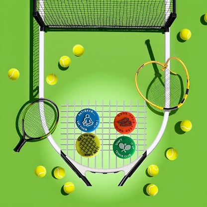4 Pcs Spicy/Aggressive Reminder to Keep You On Your Tennis Game- Tennis Vibration Dampener,Racket Dampener to Reduce Vibration,Relieve Symptoms of Injury,The Best Tennis Gift for Every Player and Team