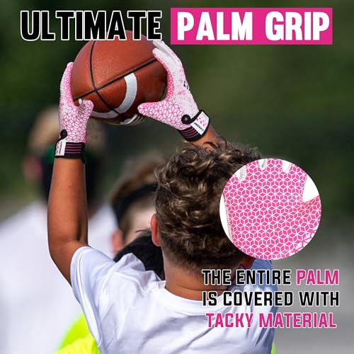 AIGEVTURE Youth Football Gloves Snug Fit Junior Boys Girls