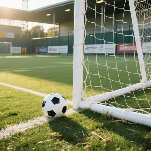 Soccer Goal, Soccer Net 6x4 ft for Backyard, Portable Training Equipment, Heavy Duty White Outdoor Football Goal, Replacement Netting Target, Kids Practice Reusable Net