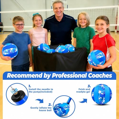 Soft Indoor Volleyballs for Kids Youth First Learning Volleyalls Realistic Feel Bounce for Practicing Inside The House Backyard Gym Birthday