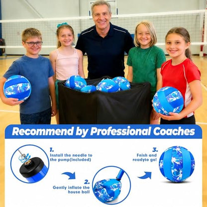 Soft Indoor Volleyballs for Kids Youth First Learning Volleyalls Realistic Feel Bounce for Practicing Inside The House Backyard Gym Birthday