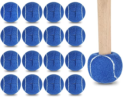 Macarrie 16 Pieces Precut Tennis Balls for Chairs Tennis Ball Chairs Foot Covers for Furniture Leg for Classroom Floor Protection Chair Desk Legs Coverings(Dark Blue,6.4 cm) - color: Dark Blue, size: 6.4 cm