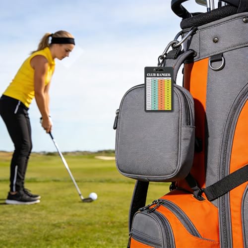 ElevateTech Golf Stroke Counters, 2 Pcs Golf Score Indicator with 10 Golfs Scorecard 2 Player Stroke Counter Clicker Portable Mini Square Game Scorekeeper for Golfs Training Competitions & Games