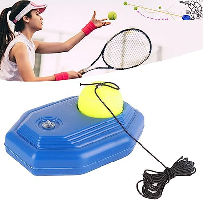 Tennis Ball Trainer, Portable with Sand Weight Valve for Stable Support, Tennis Practice Base, Elastic Rope for Drills, for Beginners, Tennis Pros, Home Courts, Outdoor Training, B