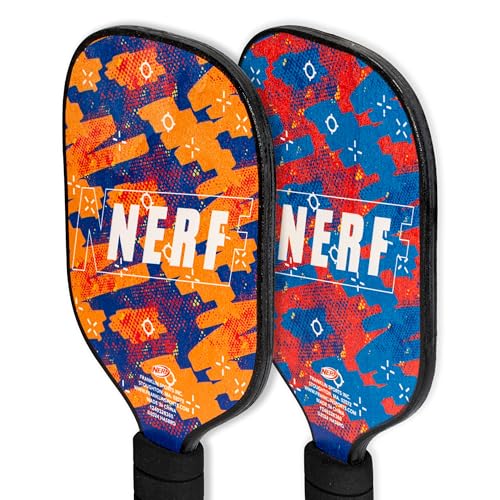 NERF Tabletop Pickleball Set - Mini Tabletop Pickleball Game - Retractable Net Up to 5 Feet - Fits Most Tables
