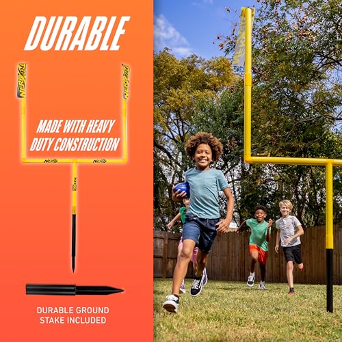 Franklin Sports Authentic Steel Football Goal Post 8.5' x 5.5' - Post for Kids - Football Goal Post Set - Kicking Field Goals - Youth Football Set - Portable Football Goal Post - style: Nerf Goal Post Set
