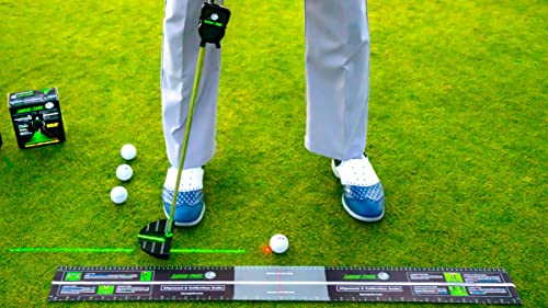 by Laser Focus Golf - Putting Training Aid with Green Laser for Alignment and Red Laser for Distance Control