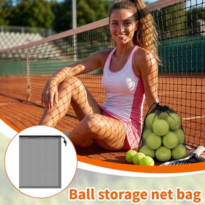 6-Pack Mesh Bags Drawstring- 11.8'' x 9.8'' Breathable Mesh Bag w/Lock for Gym,Travel, Camping, Beach - Multipurpose Storage Net Bag for Balls, Swim Gear, Laundry, Toys