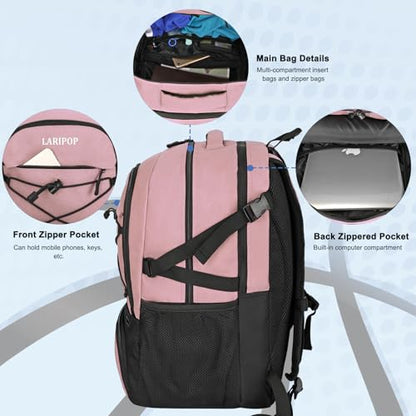 LARIPOP Basketball Backpack Large Basketball Bag with Ball Holder & Shoe Compartment for Youth Adults Men Women