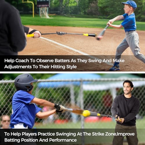 PLAYAPUT Hitting Trainer for Baseball and Softball, 52" Baseball Hitting Stick Practice Swing,Hitting,Batting,Easy Set Up & Take Down Swing Trainer Great for One-On-One Coaching Training Equipment