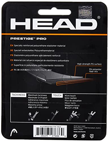 Head Prestige Pro Tennis Racquet Overgrip - Black