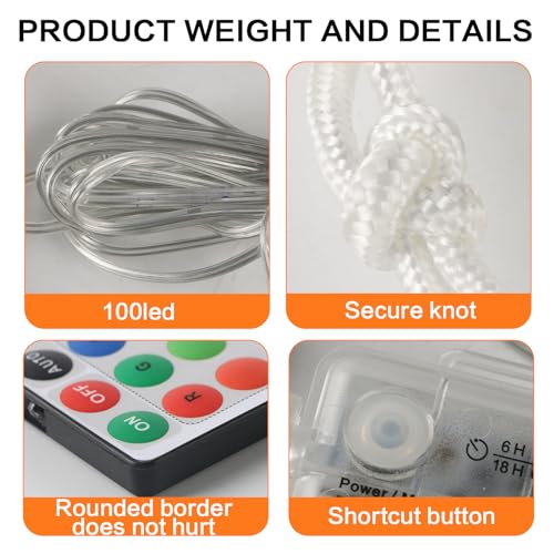 NewBEP Lighted Basketball Net - LED Replacement Basketball Nets, Change Colors with Remote, LED Basketball Net Light for Outdoor Indoor 10 Loops Rim