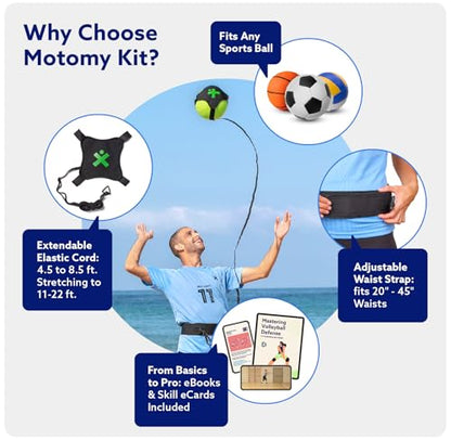 MOTOMY VolleyPal Trainer and Soft Indoor Volleyball Bundle