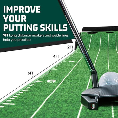 ropoda 9ft Golf Putting Green, Classic or with a Putting Mirror - color: green