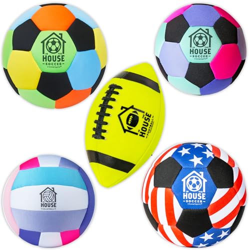 in The House Football – Soft Indoor Football for Kids (Ages 3+) & Adults | Lightweight & Safe for Inside Play | Perfect for Rainy Days, Dorm Rooms, Living Rooms & More | Gift for Boys