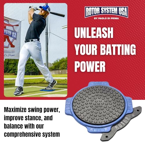Swing Perfecting Batting Trainer for Softball and Baseball Back Foot Rotation Power Hitter Plate Training Equipment - All Ages