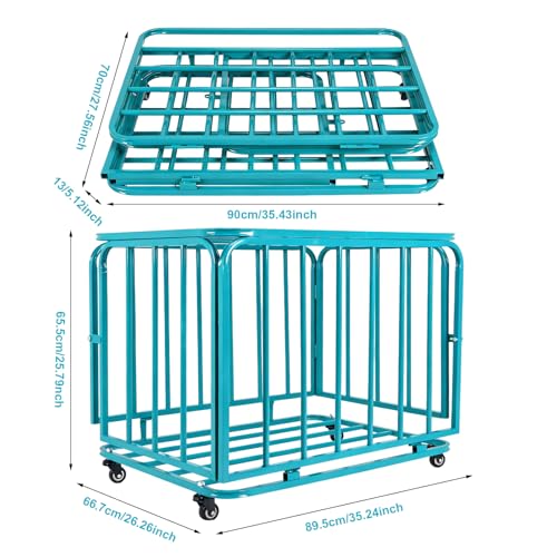 Folding Sports Equipment Organizer Storage Basket with Wheels and Lid Mobile Football Storage Basket for Garage Kindergarten